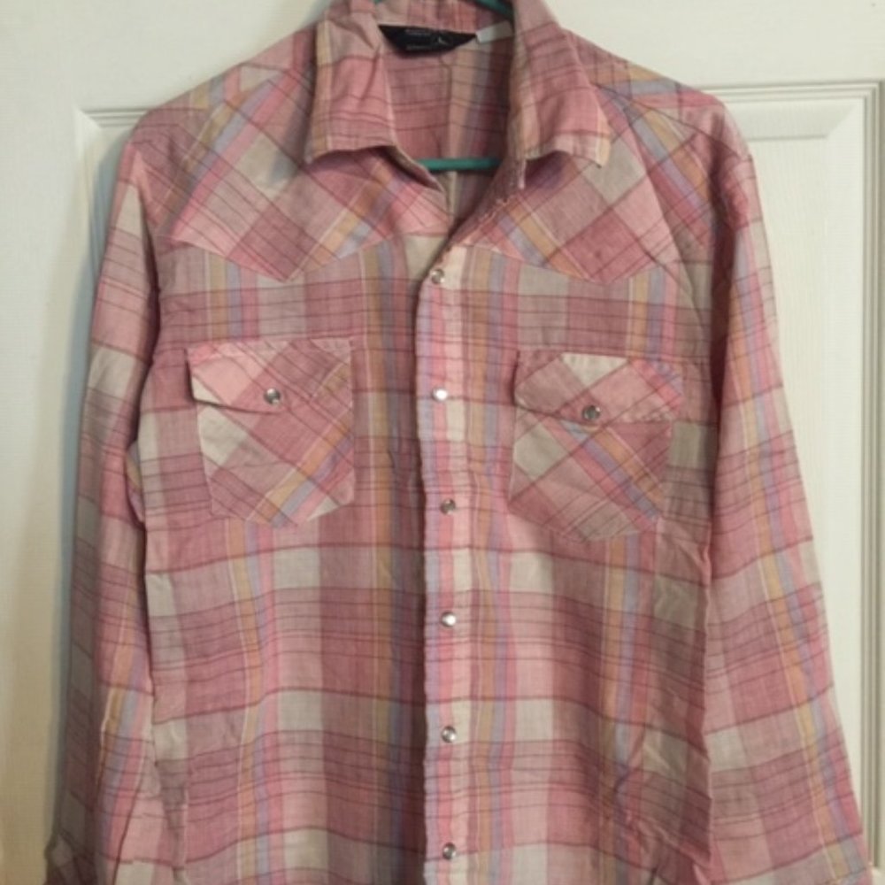 Vintage JC Penny Western Shirt Men Size L